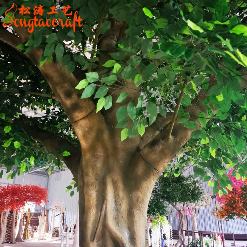 Professional manufacturer customized indoor large artificial decorative oak tree artificial tree trunk branches for weddings