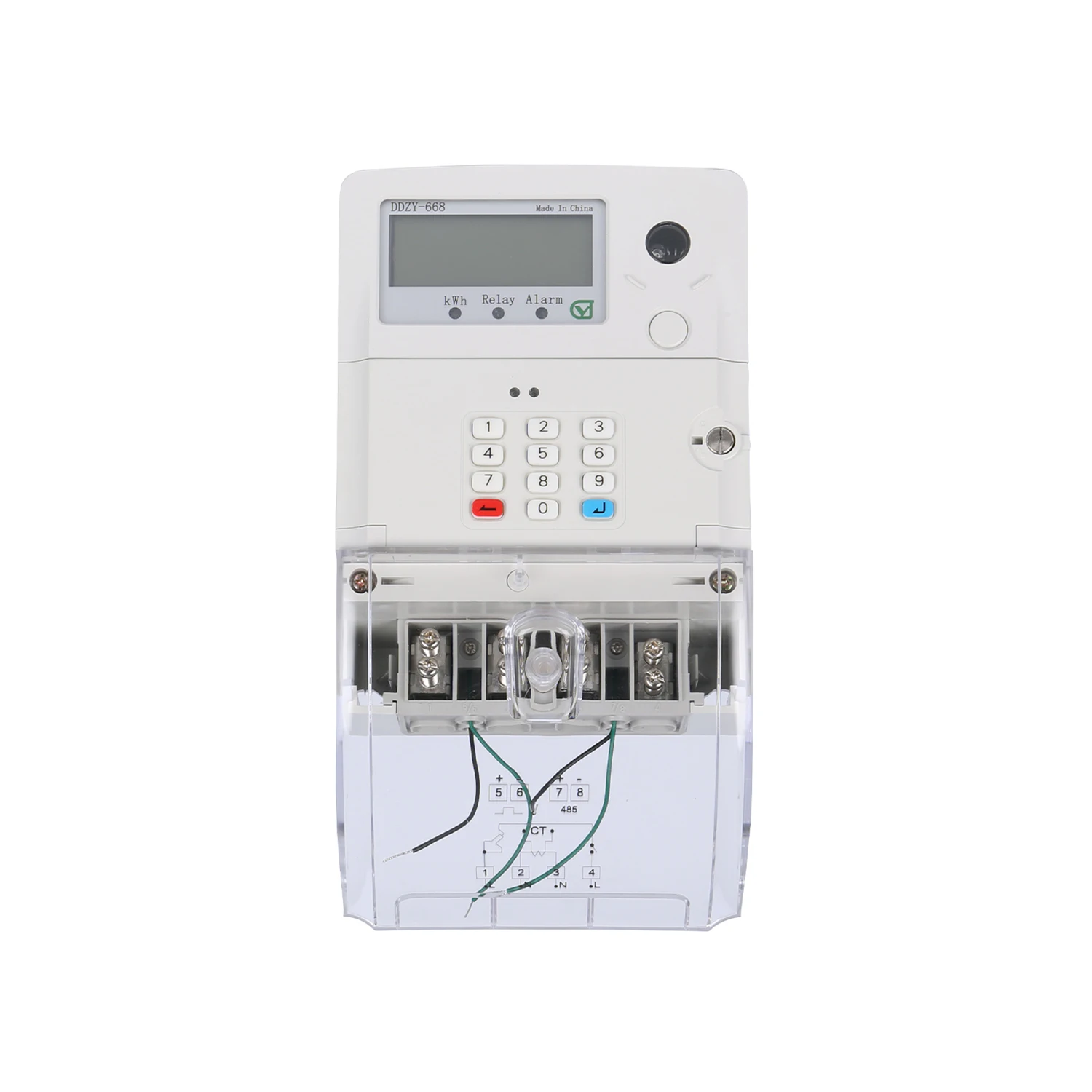 high quality singe phase smart energy meter 220V single phase IC Card smart prepaid energy meters