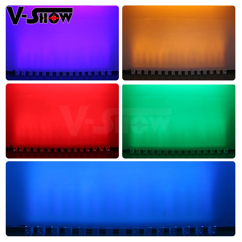 V-Show 10 шт. с чехлом для авиапутешествий Свадьба Uplight 6*18 Вт RGBWA UV 6 в 1 Светодиодная батарея Par беспроводной