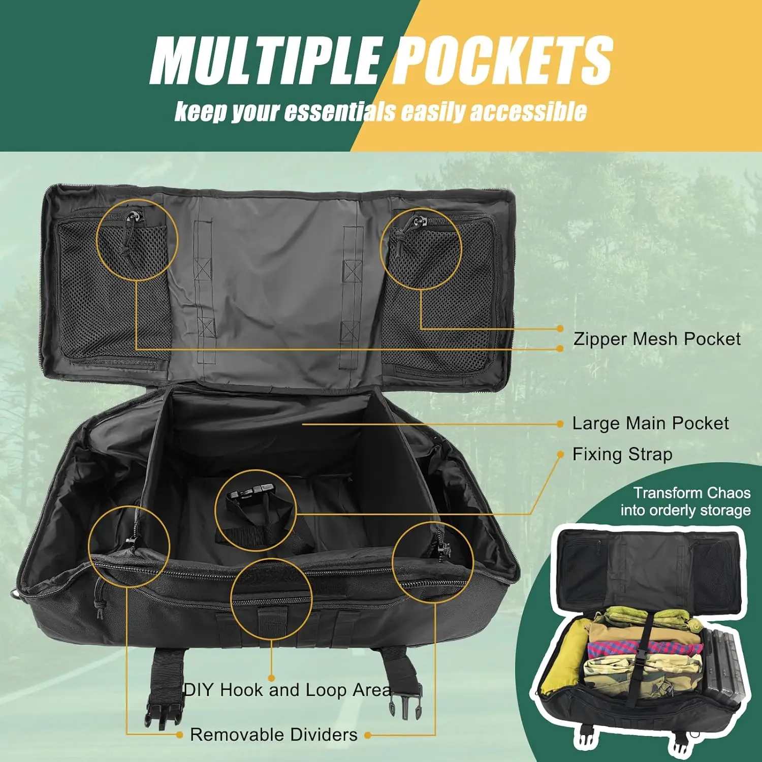 65L Large Travel Duffle Bag Tactical Backpack,3 Day Bug Out Bag Rucksack for Outdoor Sport Hiking Camping with Molle System