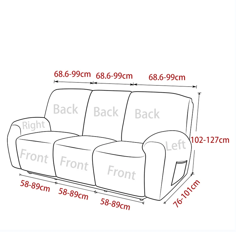 European Luxury Elastic Stretch Stretchable Solid Color Waterproof Super Soft Chivas Sofa Cover Slipcover for 3 Seat Sofa