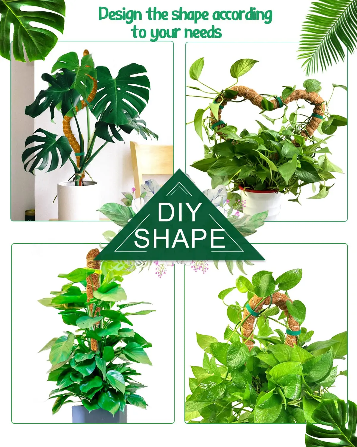 Bendable Moss Pole Monstera Plant Stakes for Indoor Plants Monstera Pole for Climbing Plants to Grow Upwards