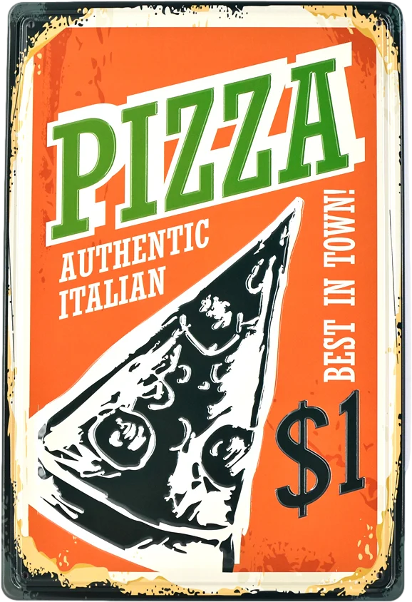 Pizza Zone Flammable 3d Embossed Retro Beer Poster Wall Decor bar Pub Car Metal Tin Signs Home Metal Sign
