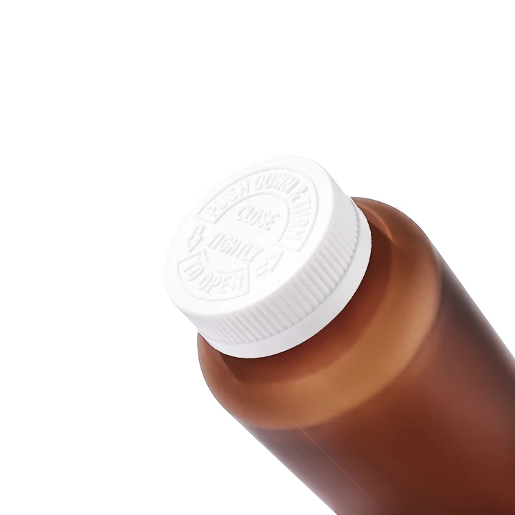 Customized Design 400ml Screen Printing Childproof capsule pill medication health care bottle with crc plastic screw cap