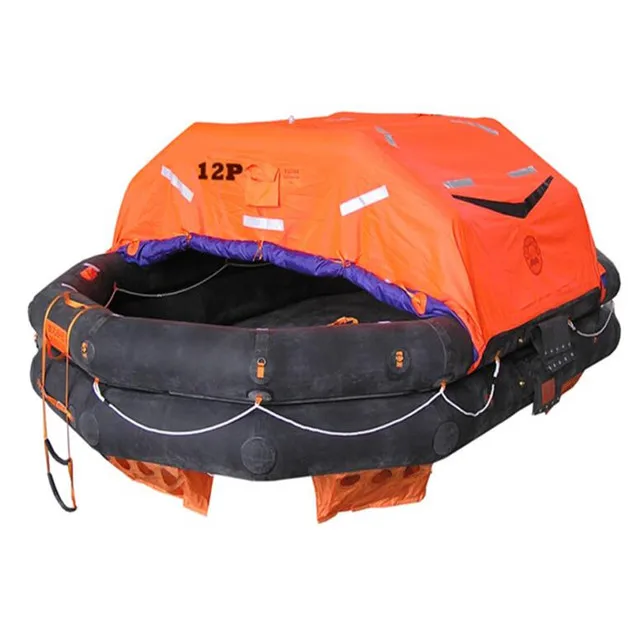Marine 12 person inflatable liferaft Type A throwing liferaft