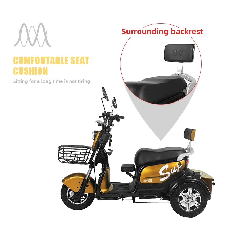 New Design Wholesale Price Electric Car Tricycle Professional Manufacture Wheel Motorcycle Electric Tricycles