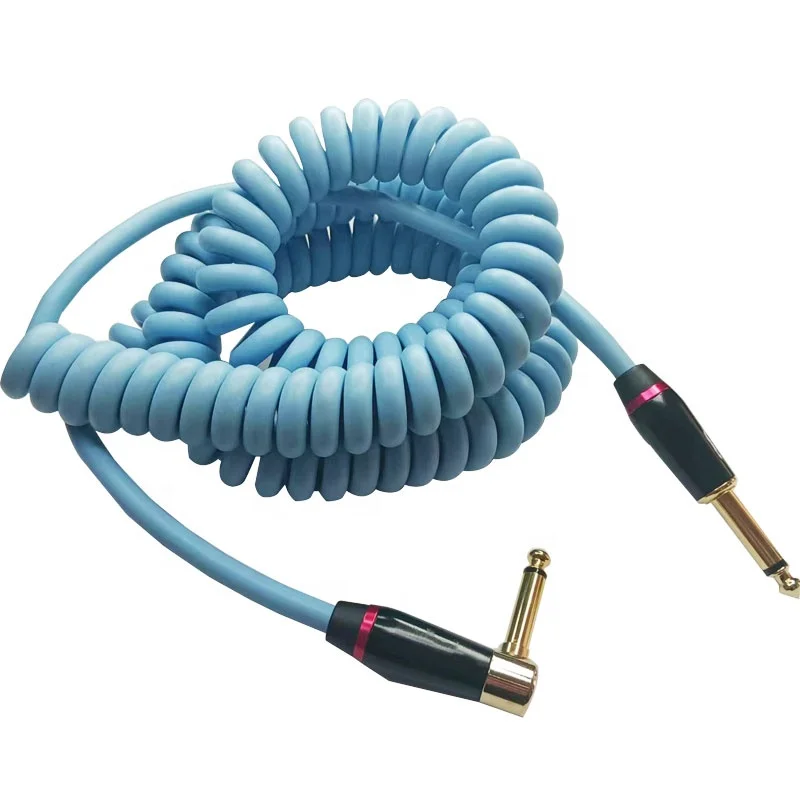 Colorful Coiled Electric Guitar Cable leads Bass Cable Spring instrument Guitar Cable for Guitar accessories