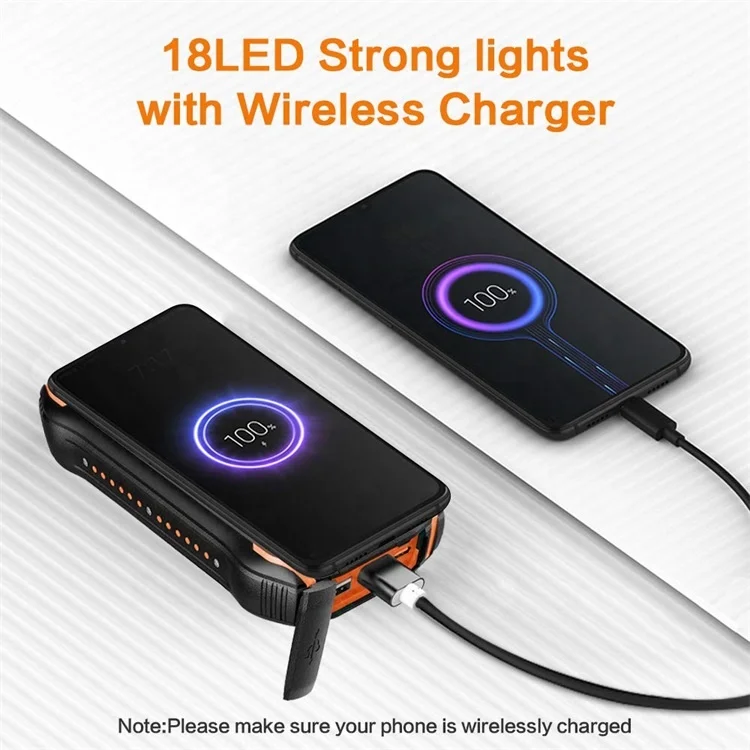 Best Wholesale Price Portable Solar Charging Power Bank Wireless Charger 26800 mAh