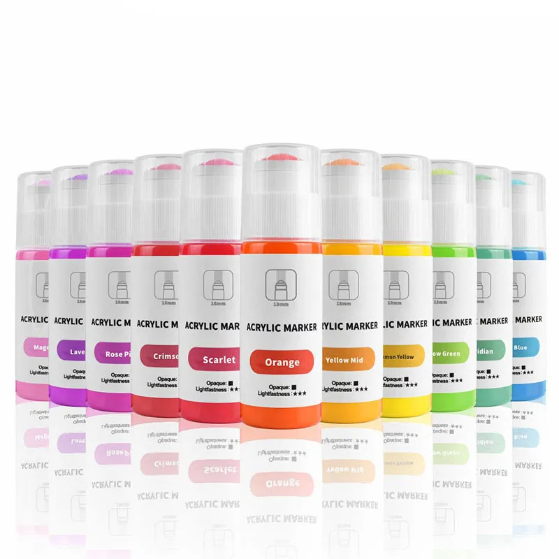 Meihui 18mm Jumbo Round Tip Permanent Waterproof Poster Acrylic Paint Markers for Signs Canvas Tagging Painting