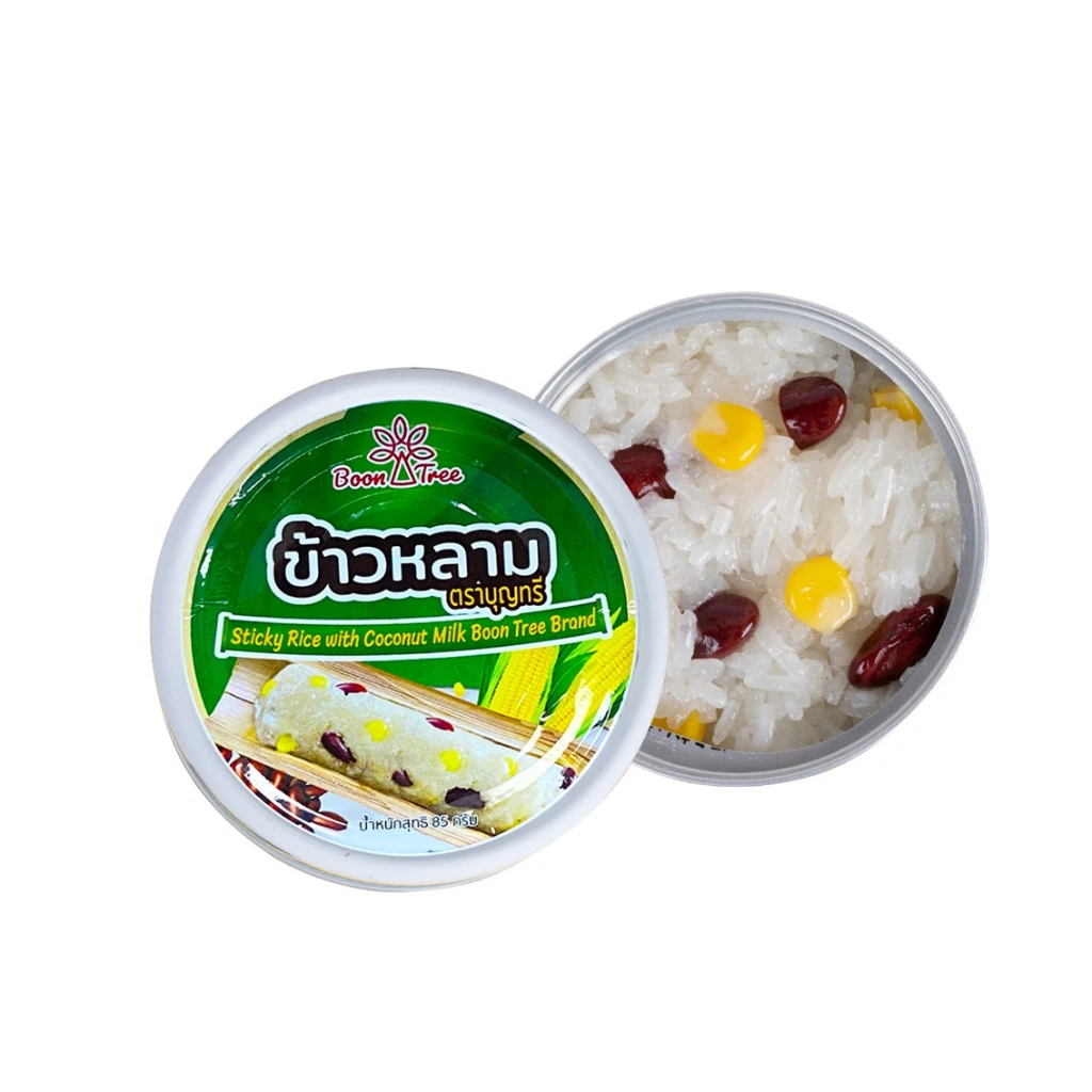 Sticky Rice With Coconut Milk Ready To Eat Can Be Eaten With Ice Cream Ripe Mango Durian Or Thai Desserts Product From Thailand
