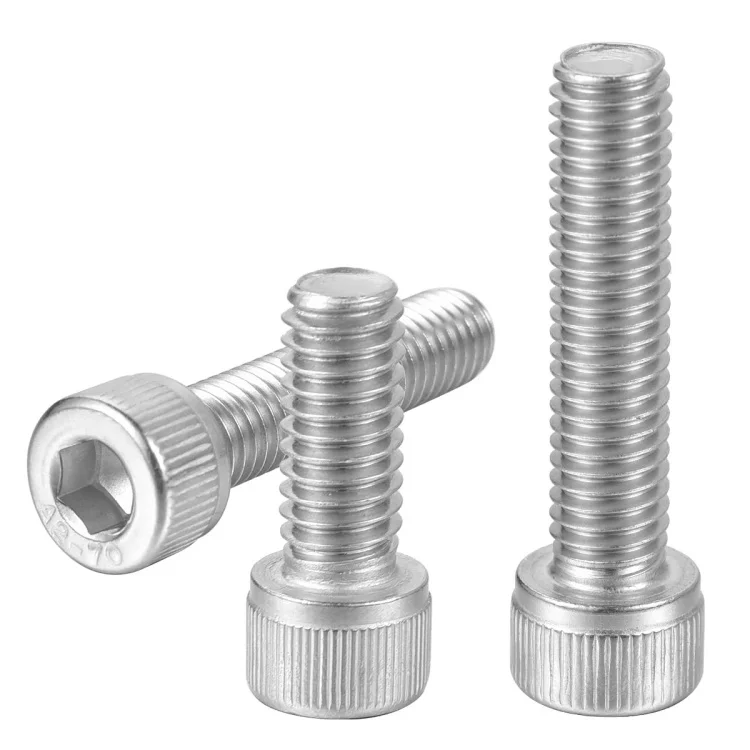 M8-1.25 Hexagon Socket Head Cap Screws Bolts DIN 912 Stainless Steel Bright Finish Machine Full Thread Allen L Key Bolts