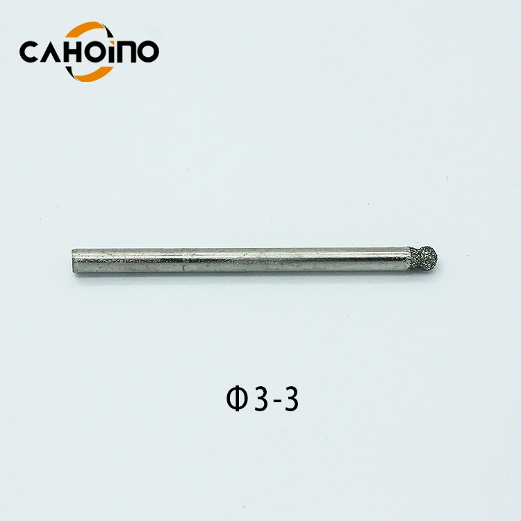 Manufacturer 3MM shank Electroplated  Mounted Points Diamond Grinding Head Coated  Shank a ball  for Dreme