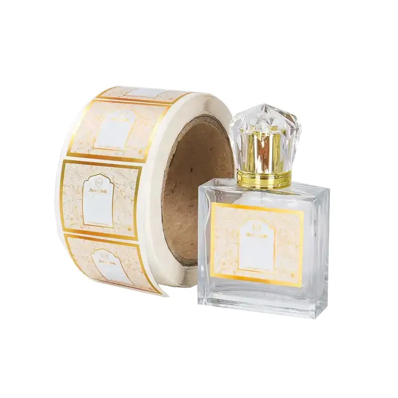 Custom Logo Waterproof Gold Foil Silver Rose Gold Clear Vinyl Transparent Label For Packaging Labels