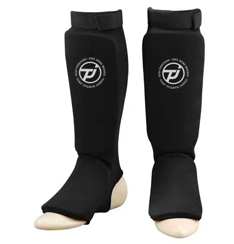 China Manufacturer Custom Martial Art Shin Pads Knitting EVA Thickened Sponge MMA Shin Guards