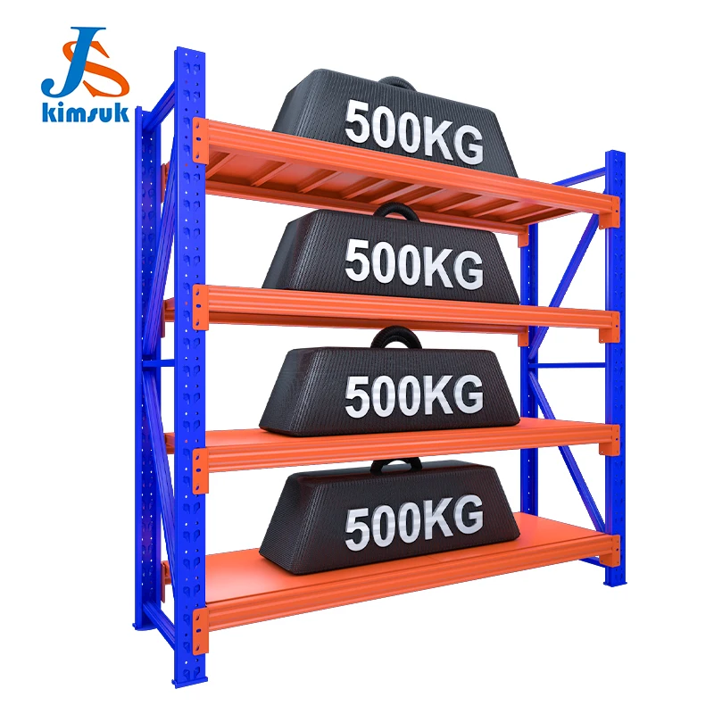wholesale warehouse shelve system metal light duty storage rack boltless 4 tier assemble medium duty long span shelving for sale