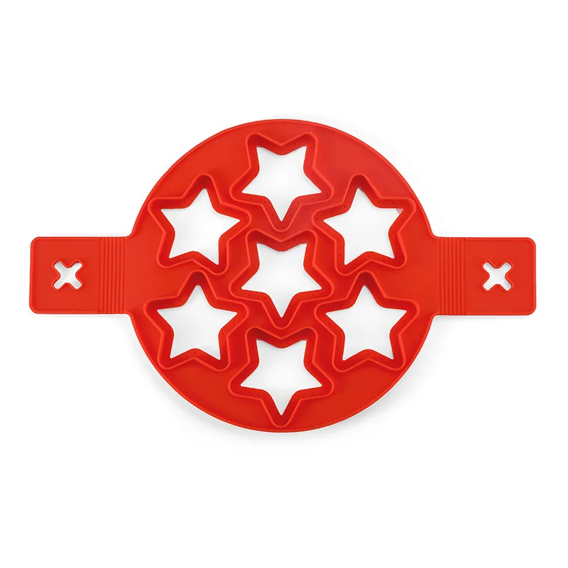 Star Round Heart Shaped Pancake Molds Ring Fried Egg Mold Reusable Silicone Non Stick Pancake Maker Egg Ring Maker