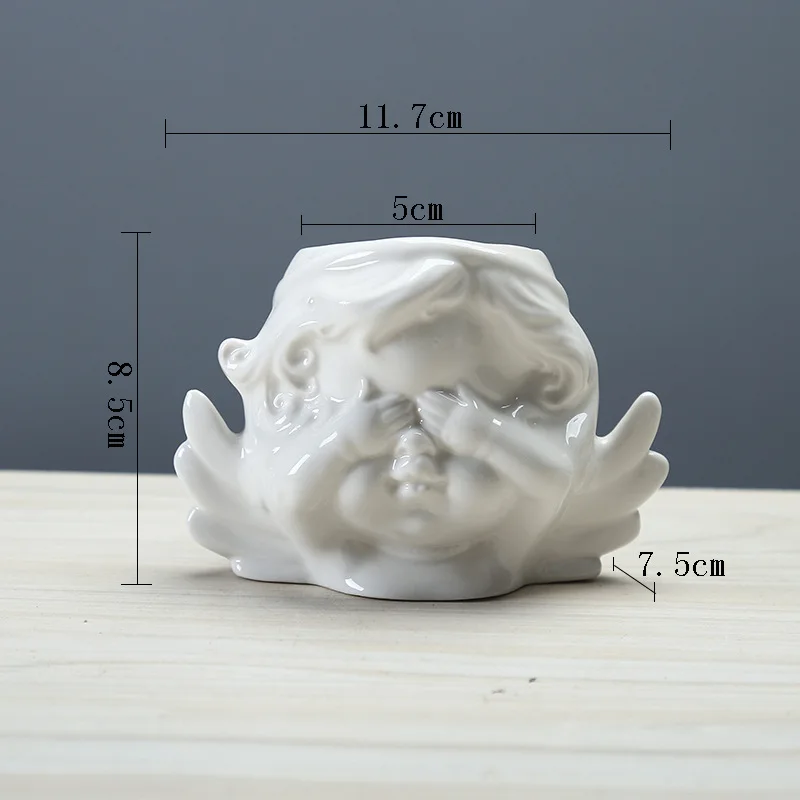 Ceramic Cherub Angel Decorative Flower Pots for Indoor