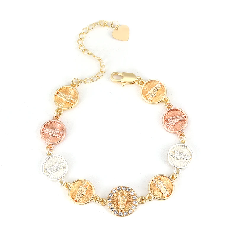 
Luxury Custom San judas bracelet Religious charm bracelet 