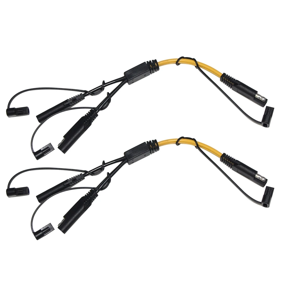 Автомобильный АКБ для мотоциклов, 2-полосная разветвитель SAE штепсельный разъем отклонения в размерах на 1-2 SAE разъем питания зарядное устройство кабель-удлинитель