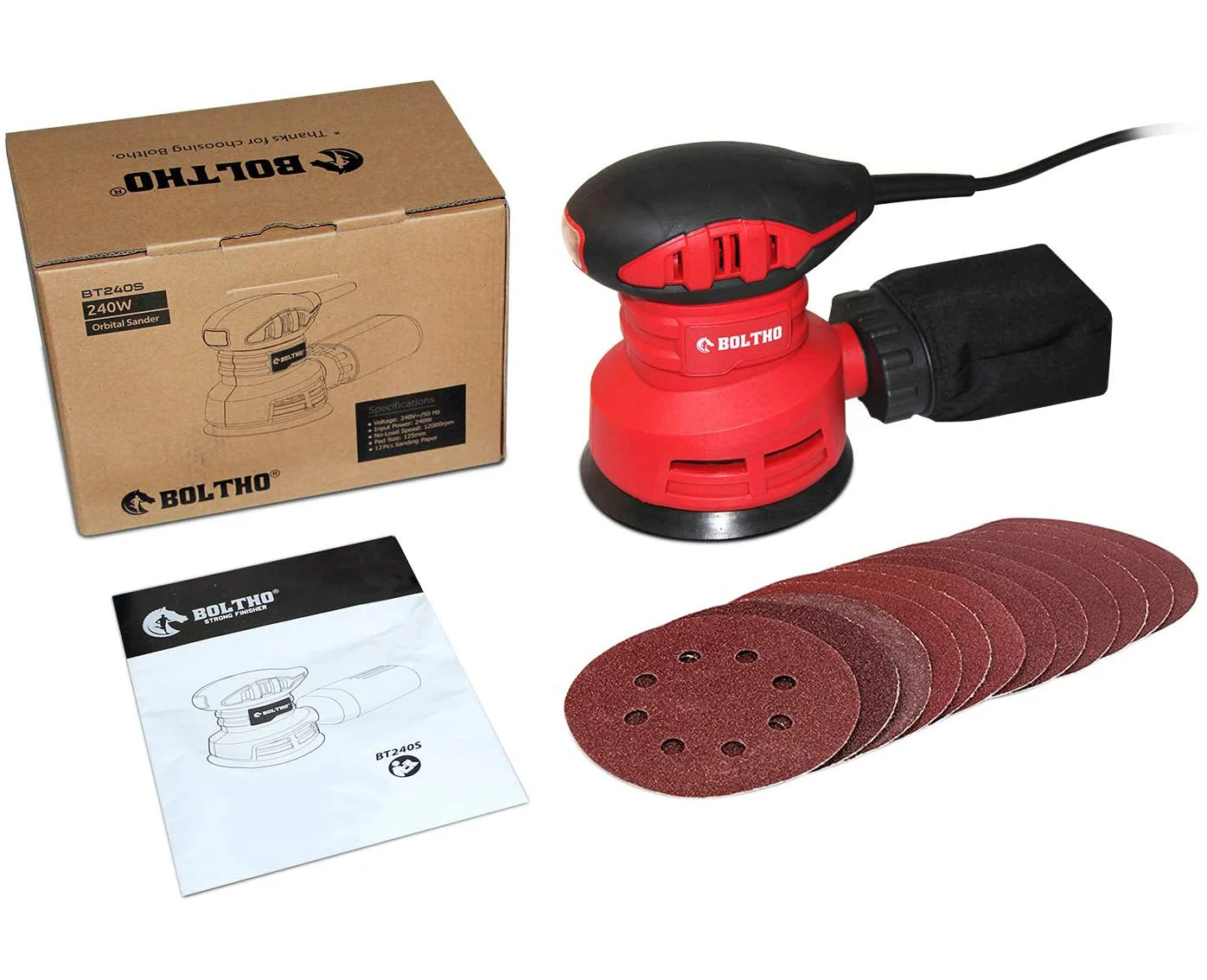 High Quality 240W Orbit Sander Efficient Dust Collector, Sanding Down & Finishing Wood