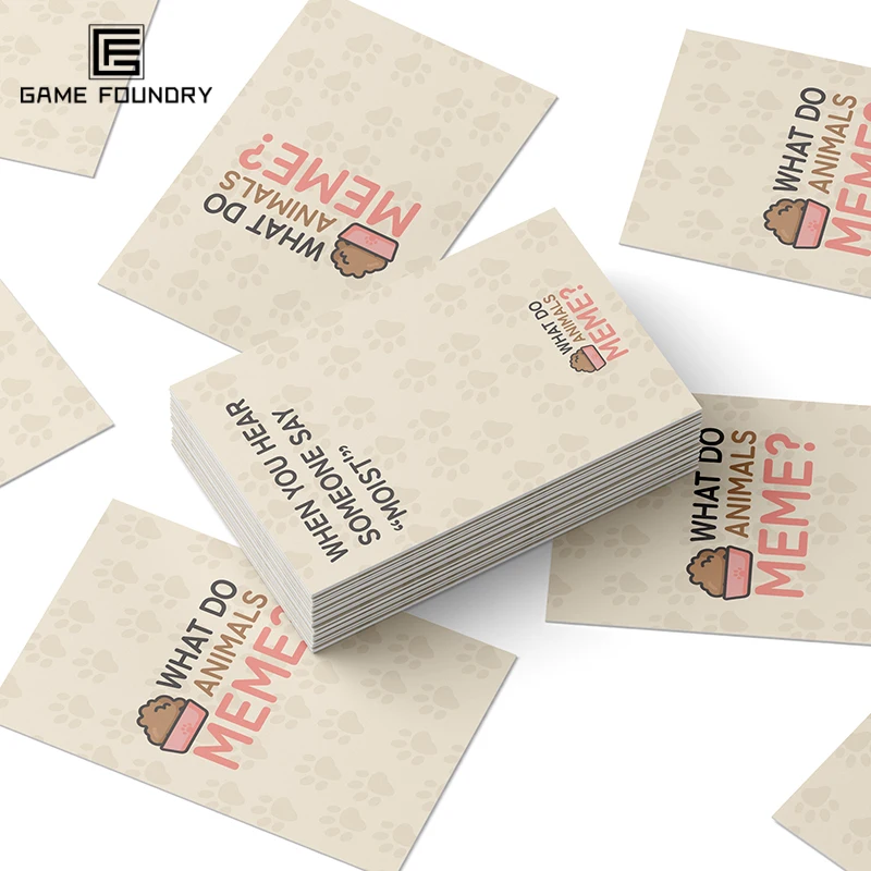 Custom printed text picture family party game interesting what do animal/you meme game