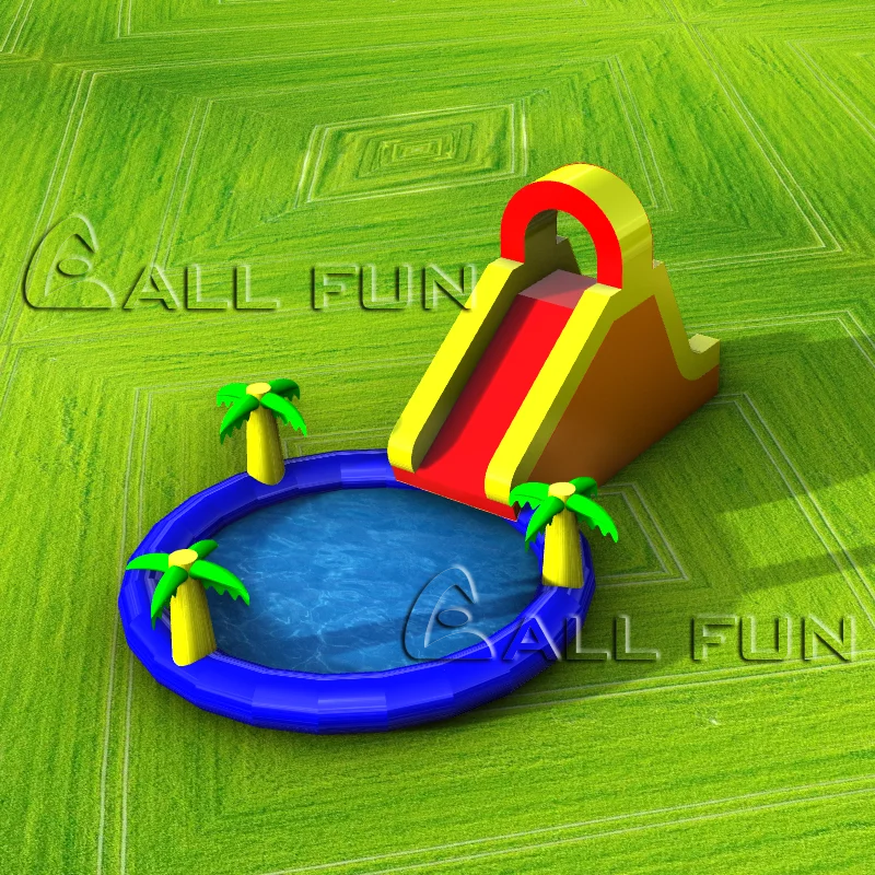 Adults Kids Water Amusement Park Inflatable Water Slide with Single Lane from China