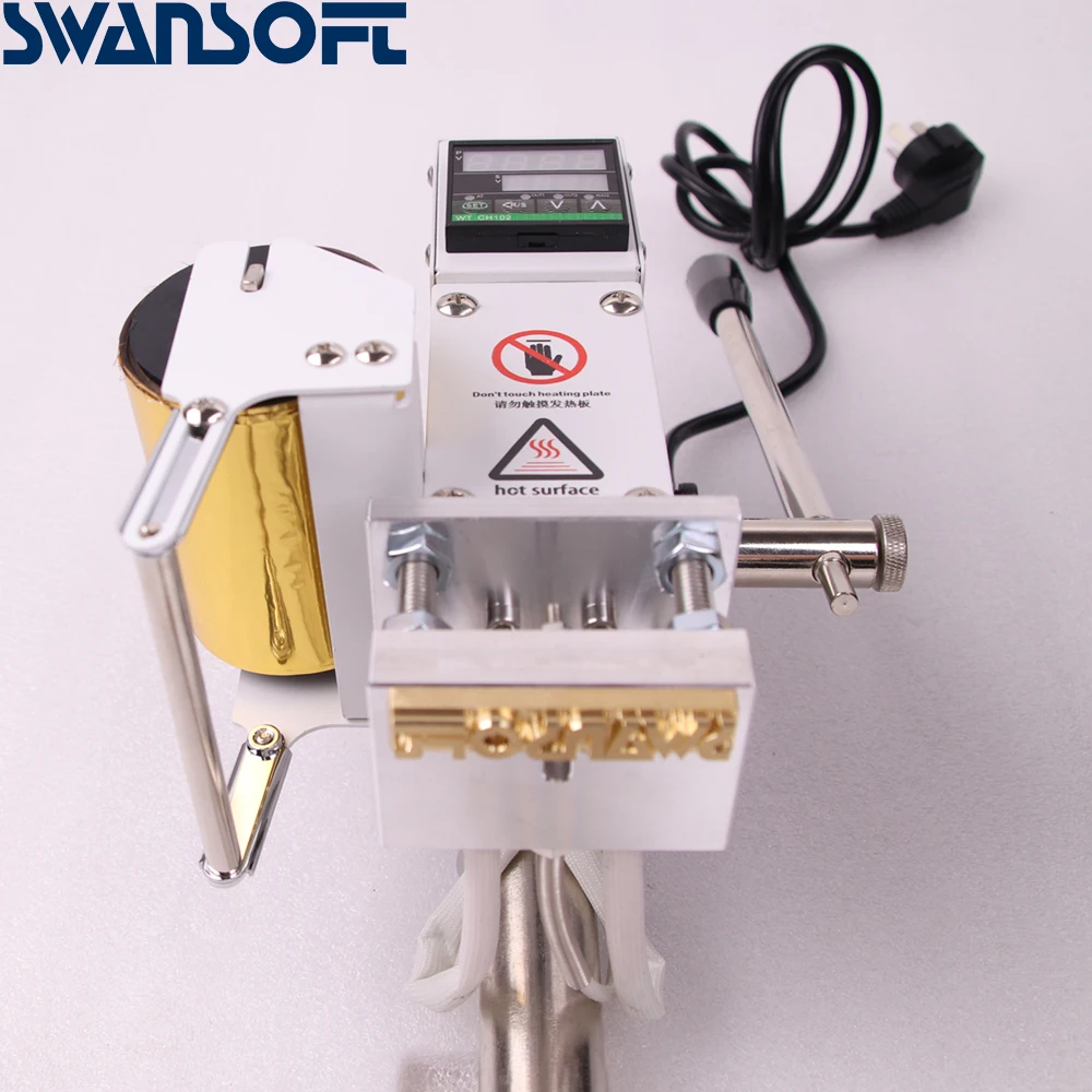 Customized hot stamp printer for leather wood paper cake handicrafts handbags purses sticker stationery footwear