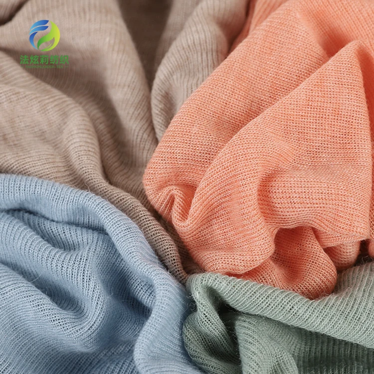 Oeko-tex 100  Lenzing Tencel Lyocell Knitted Jersey 2*1rib Fabric For T-shirt