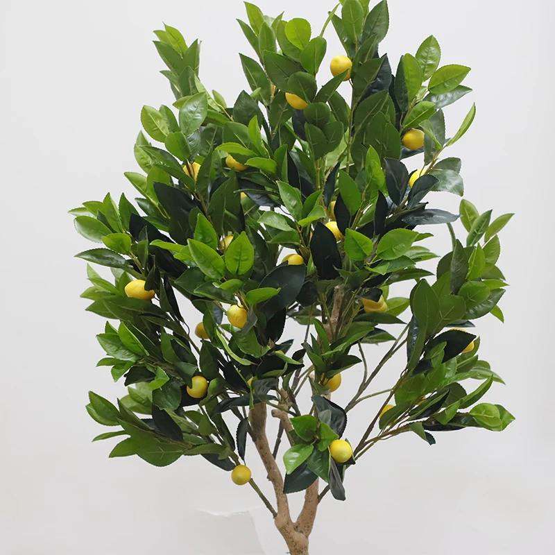 Ornamental Bonsai Plastic Home Decorative Fruit Plant Artificial Lemon Tree bonsai