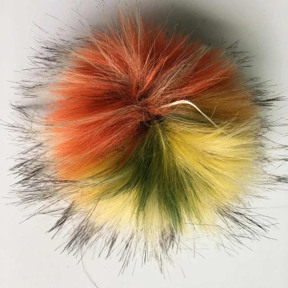Eco-friendly Factory Wholesale Colorful High Similar Faux Fox Fluffy Fur Pom Poms Balls