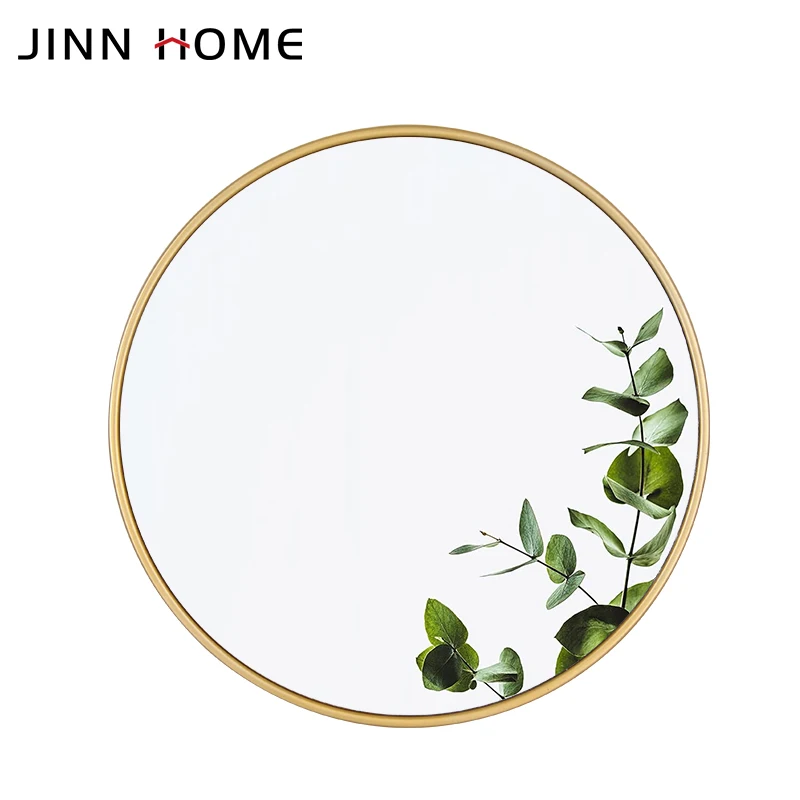 Jinn Home 30 см золото круглое настенное зеркало на заказ экологически чистые современные зеркала Декор Пластиковые овальные стеклянные юбилейные 600 шт.