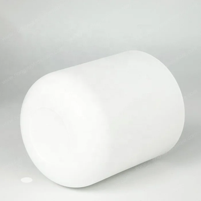 HONGYU 3oz 8oz Matte White Candle Jars Aura Candle Vessels Round Bottom with Lids and Box White Glass Jar for Scented Candle