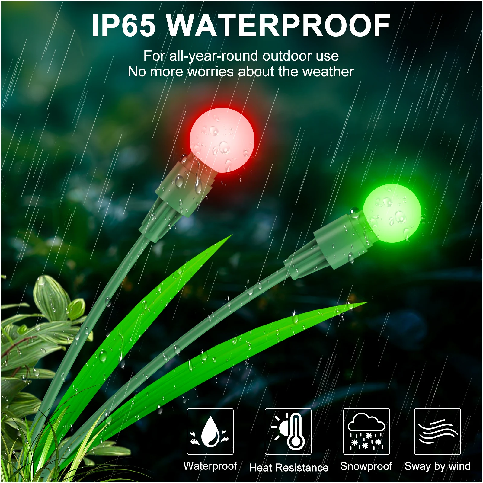 Solar Powered LED Fireflies Lights Landscape Garden Lawn Firefly Swaying Starburst Waterproof Ground Outdoor Pathway Light