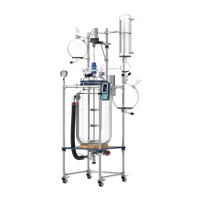 Core Component 2-Liter to 3-Liter Jacket Glass Reactor Distillation Tank Engine
