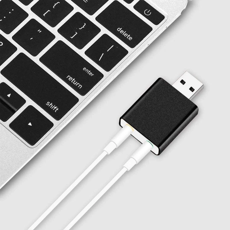 Внешняя звуковая карта USB с разъемом 3 5 мм переходник для наушников микрофон гарнитура виртуальный 7 1
