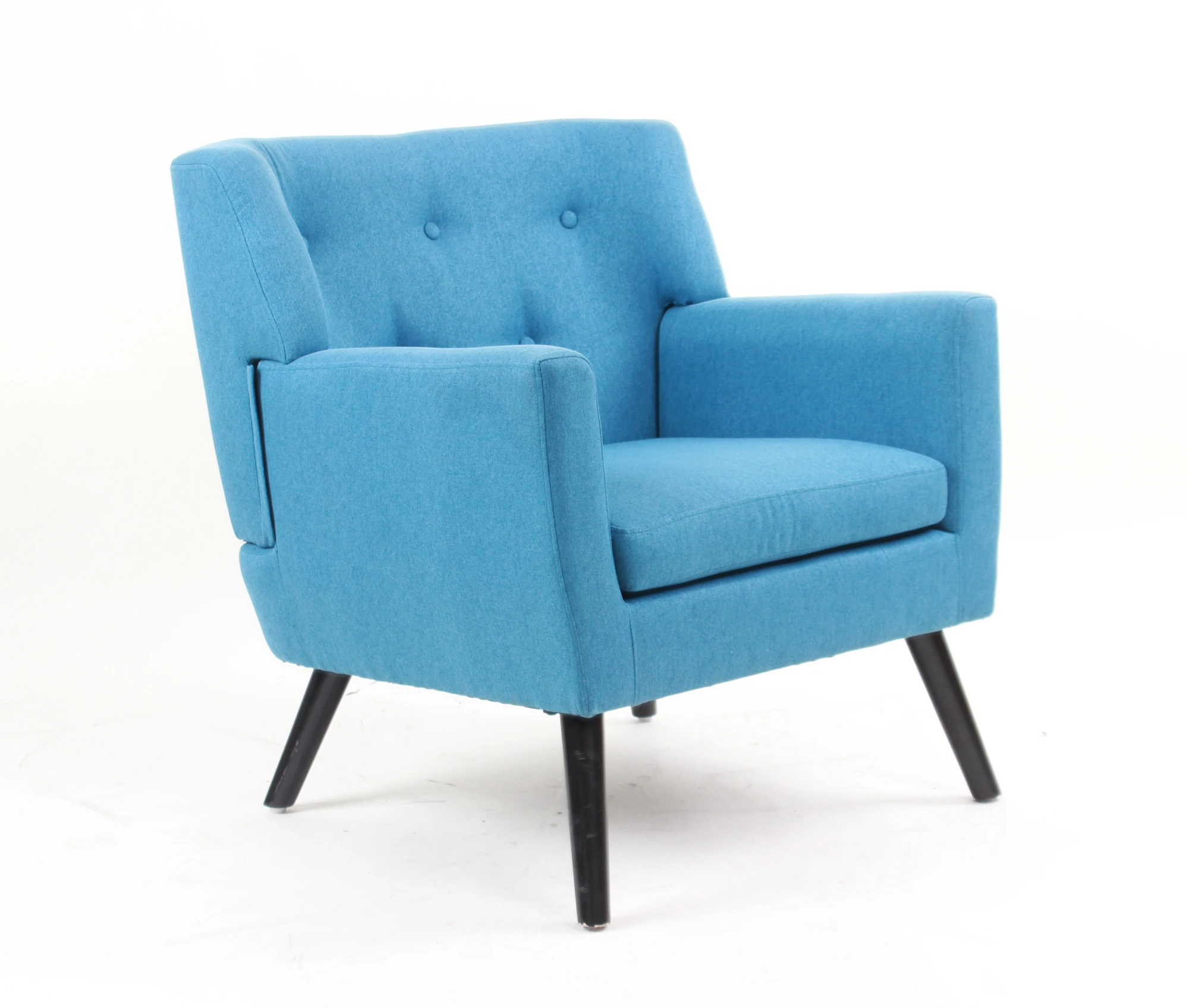 Medieval fabric armchair wooden frame linen single seat sitting room sofa armchair