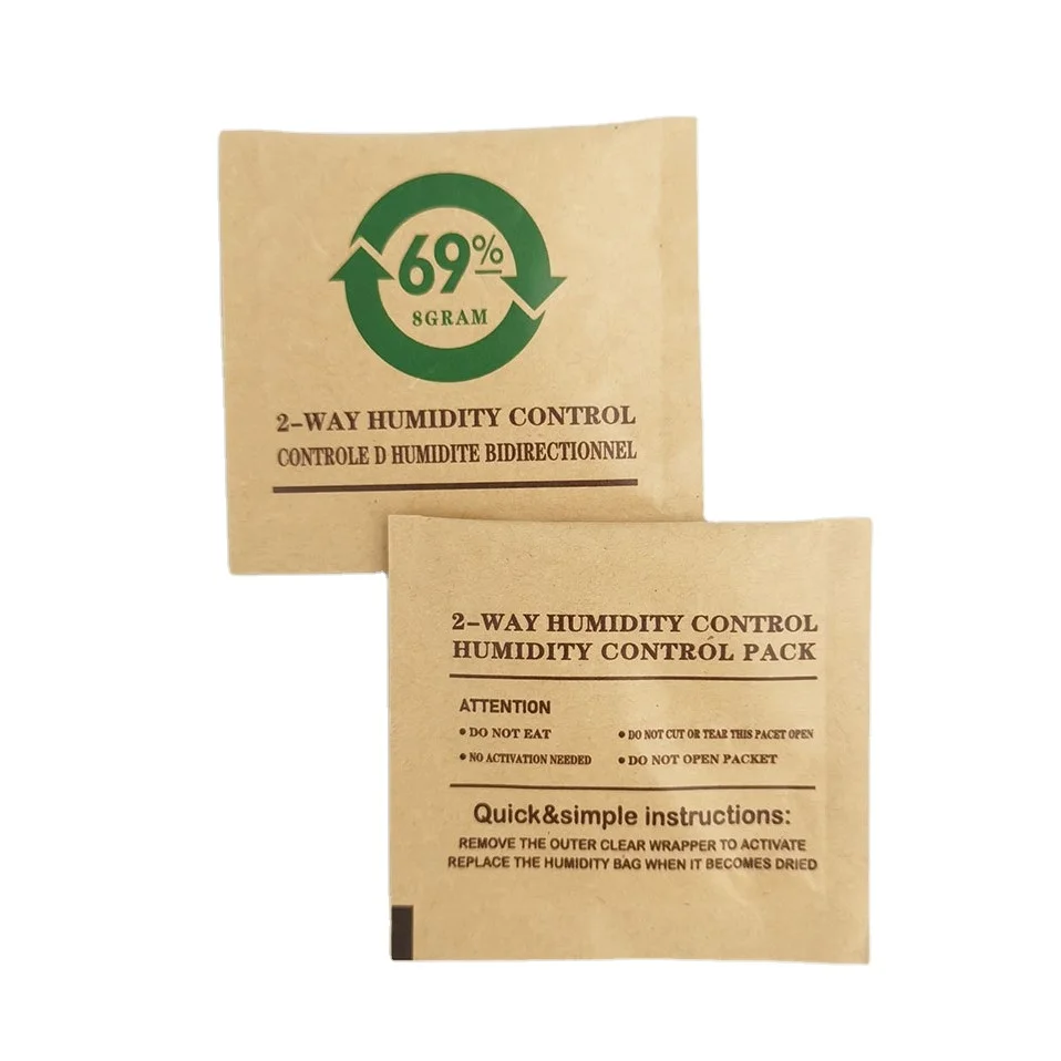8g RH 62% - 75% customizable herbs tobaccos cigars 2-way humidity control pack for packaging and storage