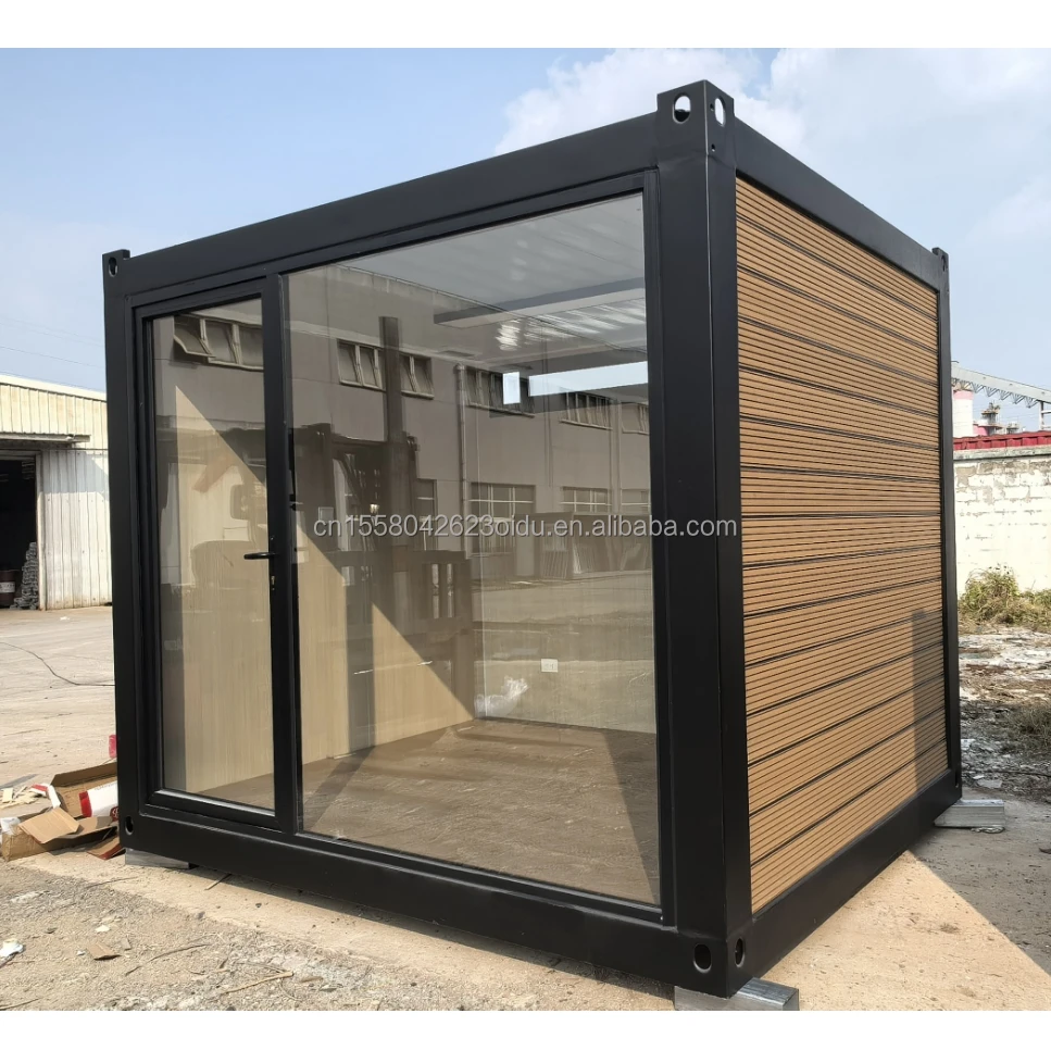 High Quality 10ft Prefabricated Mobile Office Living Container Steel Material Wooden House Home Office on Sale