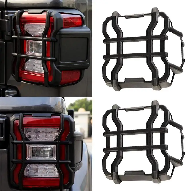 Fits Factory OEM LED Tail Lights Black Tail Light Guard for Jeep Wrangler JL Rubicon Sport Sahara 2018+