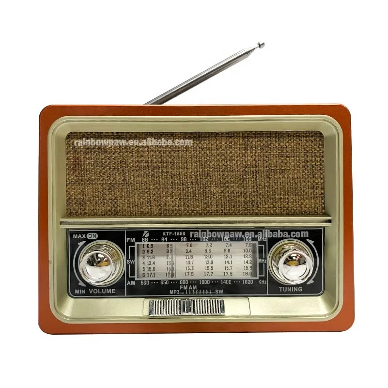 Kts Ktf-1668 Portable Solar Charging Radio Speaker Wireless Am Fm Sw 8 Band Usb Aux Tf Music Player Bt Speaker With Torch Light