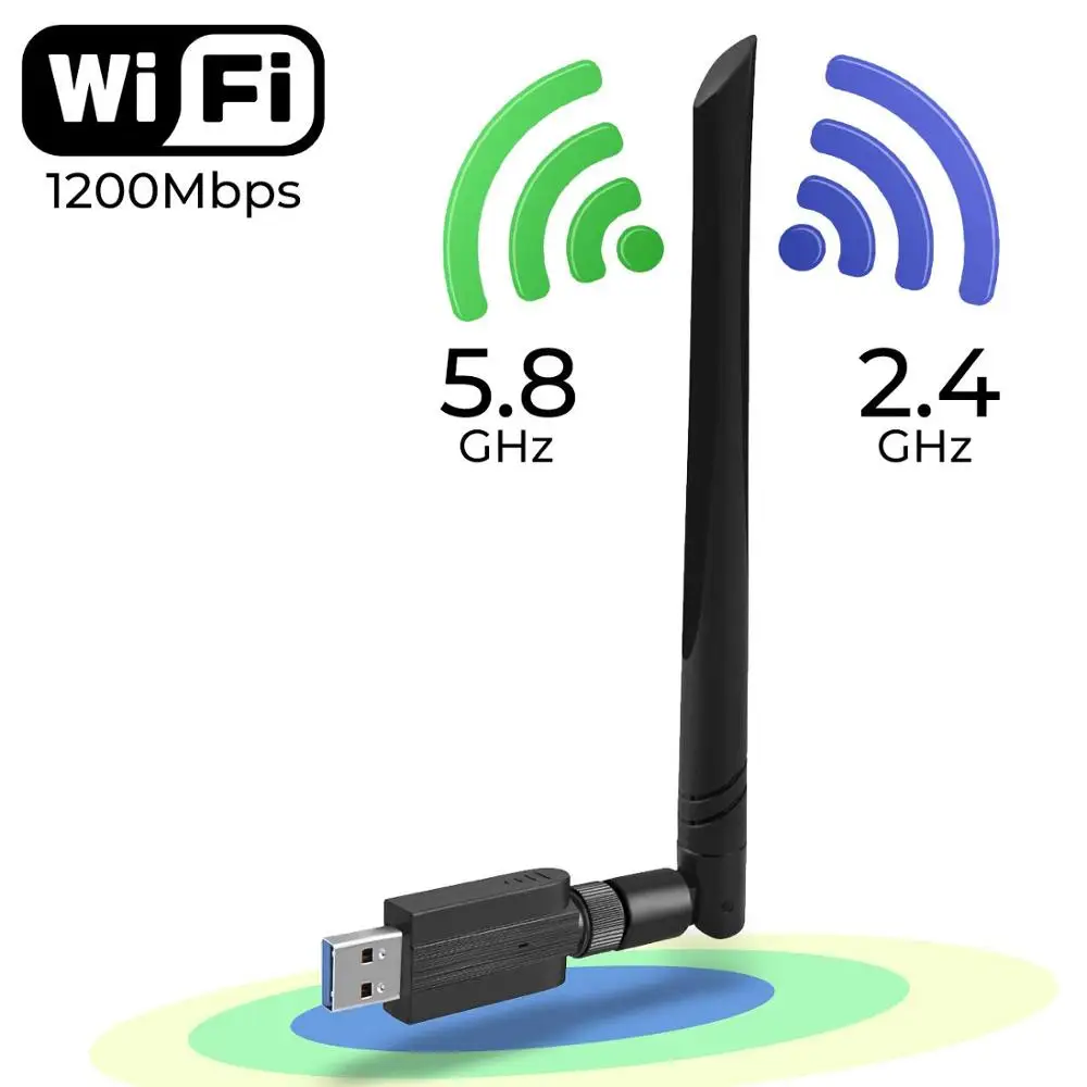 Двухдиапазонный USB Wi-Fi адаптер антенны 1200 Мбит/с приемник двухдиапазонный 2 4G/5G AC1200M