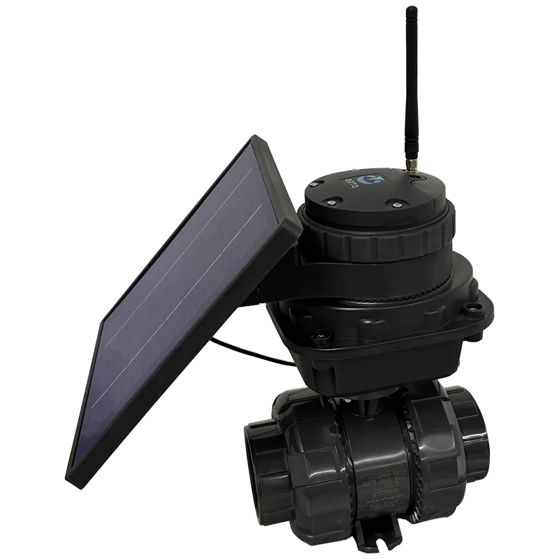 Hydraulic Controlling Motor Valve Electric Solenoid Valve Solar Power Ball Valve Actuator By Mobile App LoRa Network