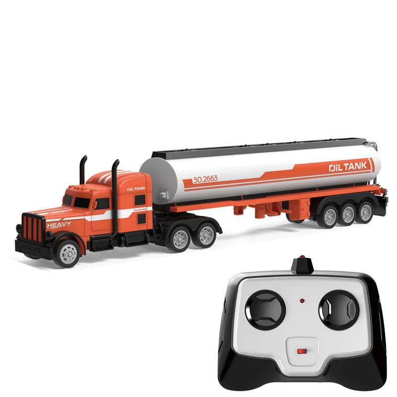 
Hot selling remote 2.4G rc tractor oil tank tanker truck toy 