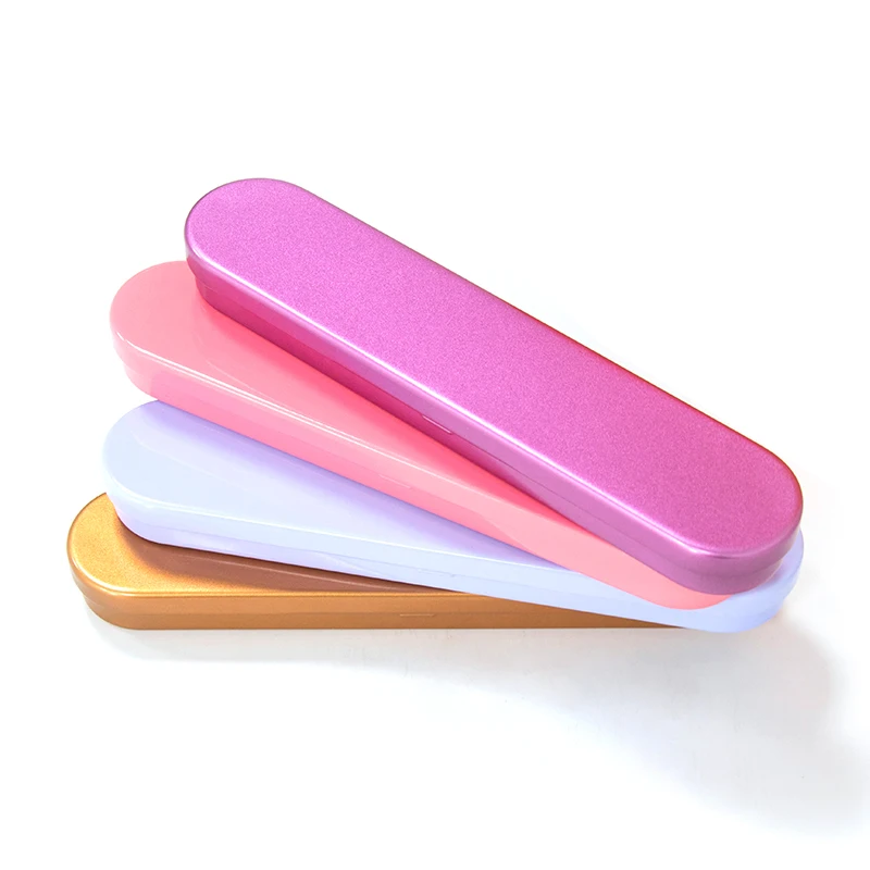 wholesale tinplate hinge tin sign storage rectangle metal tin packaging custom small cosmetic pencil tin case box