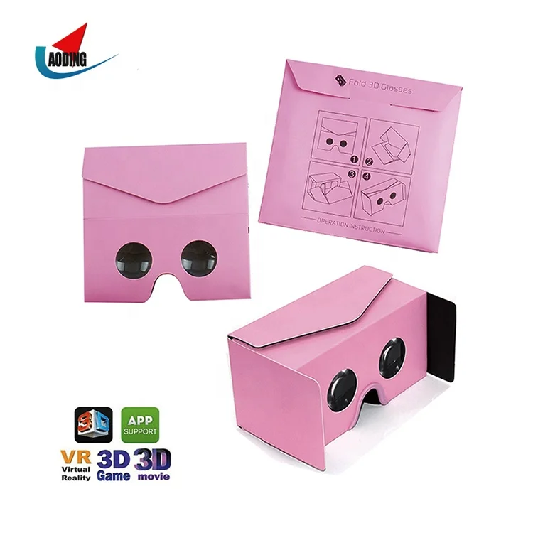 Newest Mini Cardboard VR 3D Glass VR Headsets Branded Google Cardboard 3D Virtual Reality Newest Video Games VR Glasses supplier