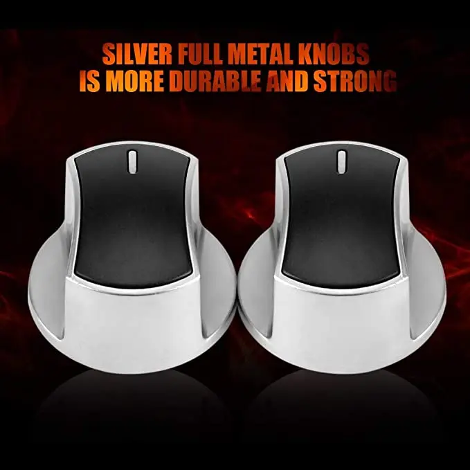 AIMINO OEM Oven Knobs Metal Rotary Switch Control Gas Knobs Replacement Accessories for Kitchen Cooker Gas Stove Oven Coo