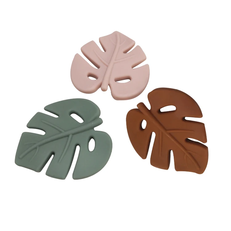 2021 новый продукт, листья из силикона без бисфенола А, игрушка для прорезывания зубов, Силиконовые Прорезыватели для зубов для детей