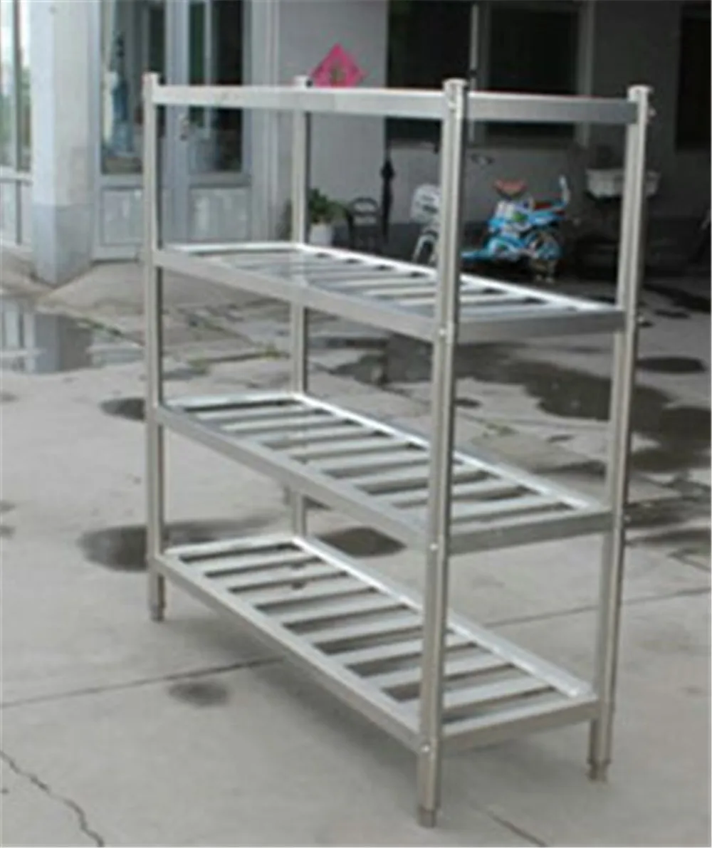 Heavy Duty Easy Assemble Commercial Kitchen Storage Stainless Steel 4 Layer Shelf Rack