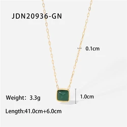 Fashion Jewelry Necklaces V Shape Double Layer Chain Moon Cubic Zirconia Necklace 14K Gold Plated Stainless Steel Star Necklace