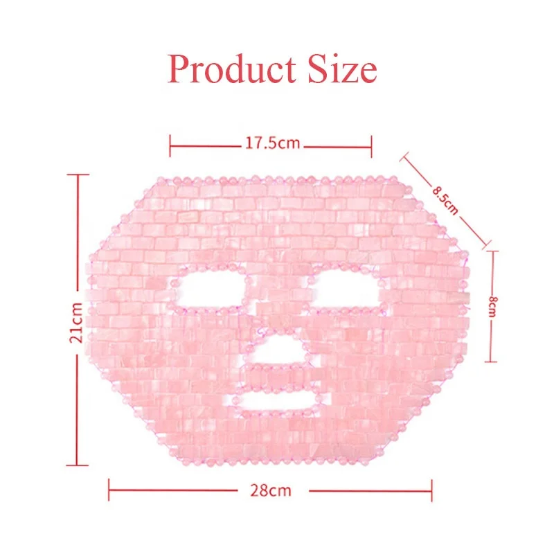 Anti-Aging Xiuyan Jade Eye Mask Jade Stone 100% Natural Rose Quartz Face Sleeping Mask Jade Roller Face Eye Mask